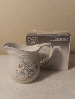 Vintage Cordella Collection Bluet Stoneware Creamer Pitcher With Original Box